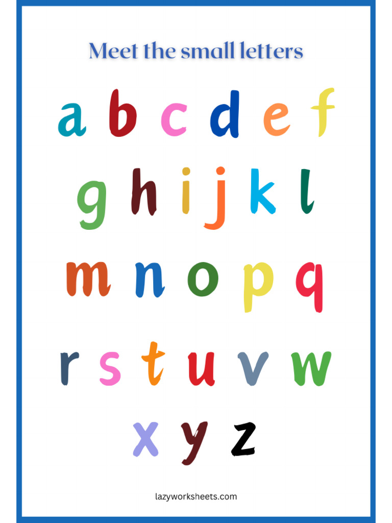 Alpahbet Chart Lowercase Letters | PDF