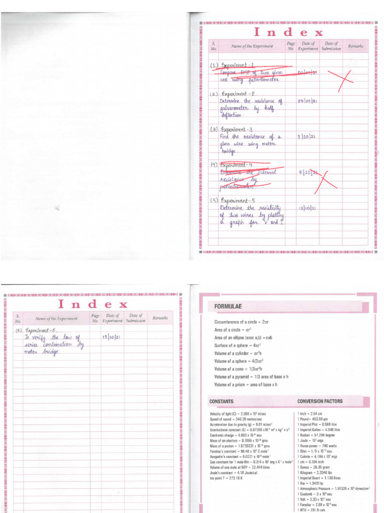 Physics Practical File Shown in Video Practical File 1 | PDF