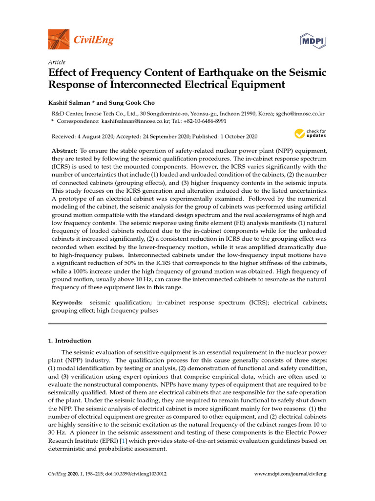 Effect of Frequency Content of Earthquak | PDF | Earthquakes | Mechanics