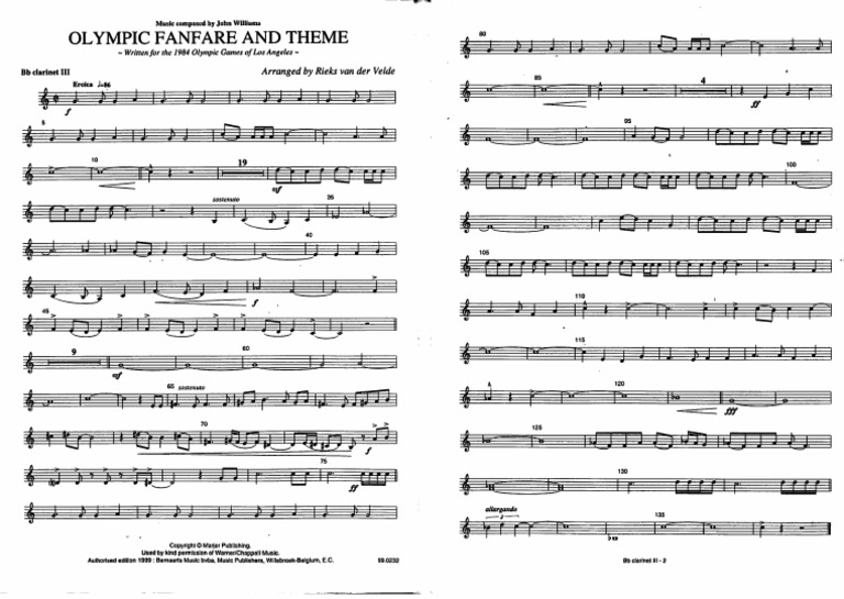 Olympic Fanfare and Theme | PDF