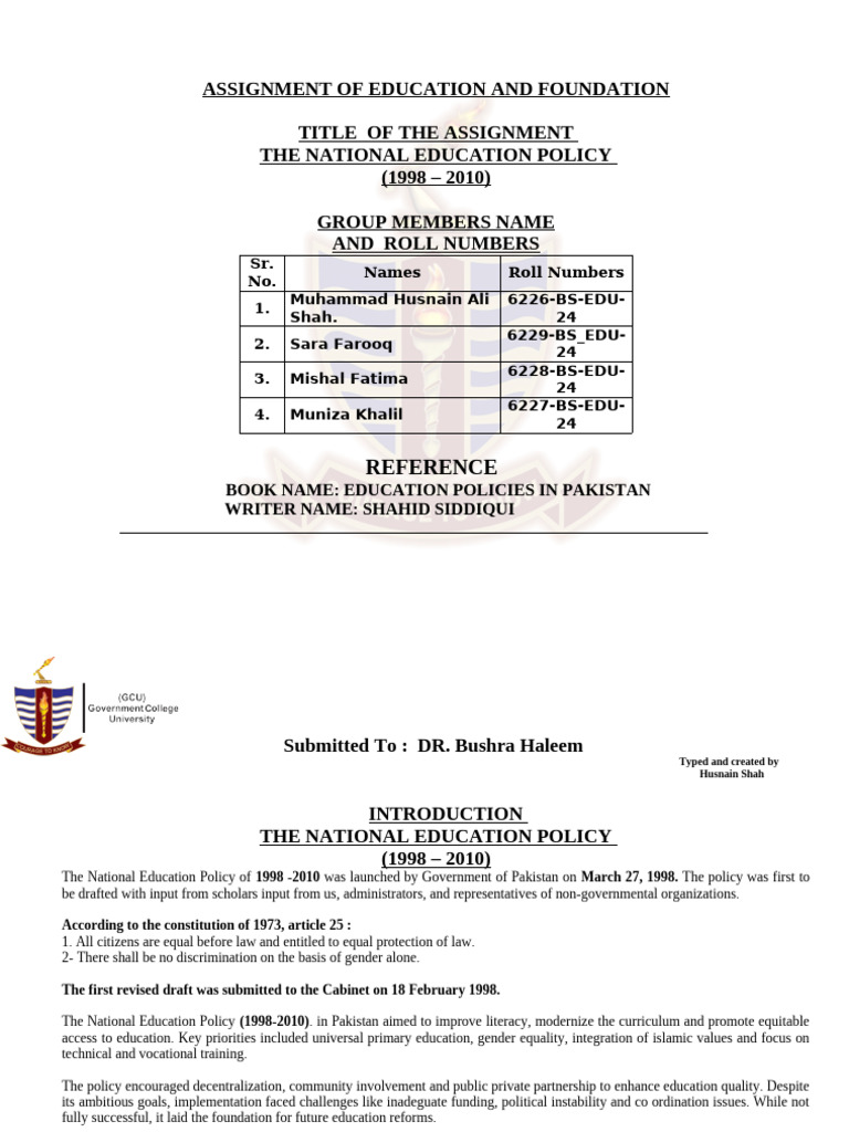 Assignment of Education 123 | PDF | Teachers | Vocational Education