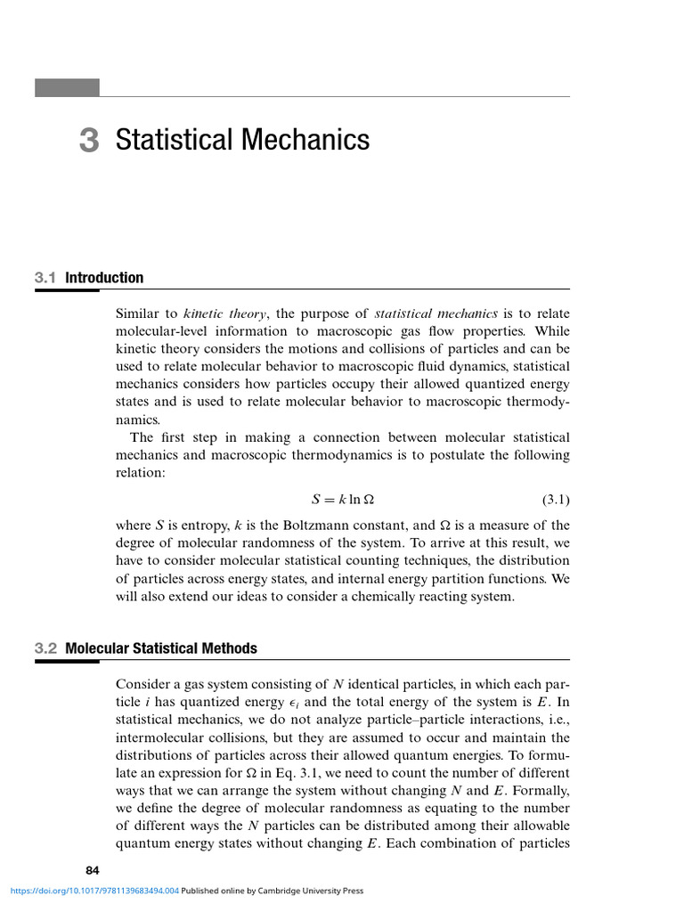 07.3 PP 84 117 Statistical Mechanics | PDF | Statistical Mechanics | Gases