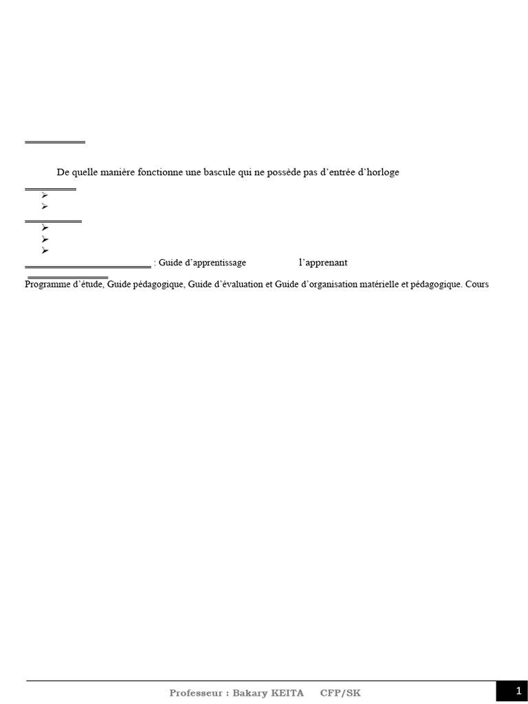 Fiche de La Séquence 1 | PDF | Design électronique | Circuit électrique