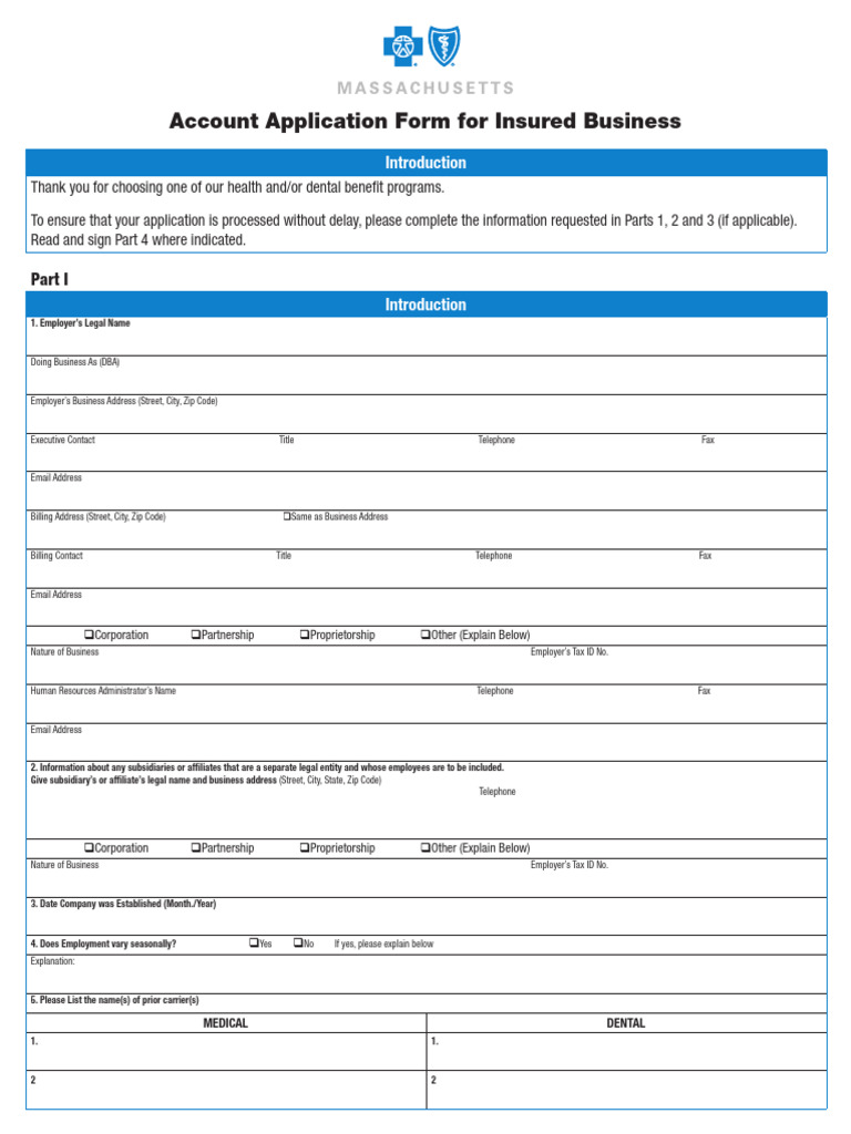 Account Application Form | PDF | Insurance | Employment