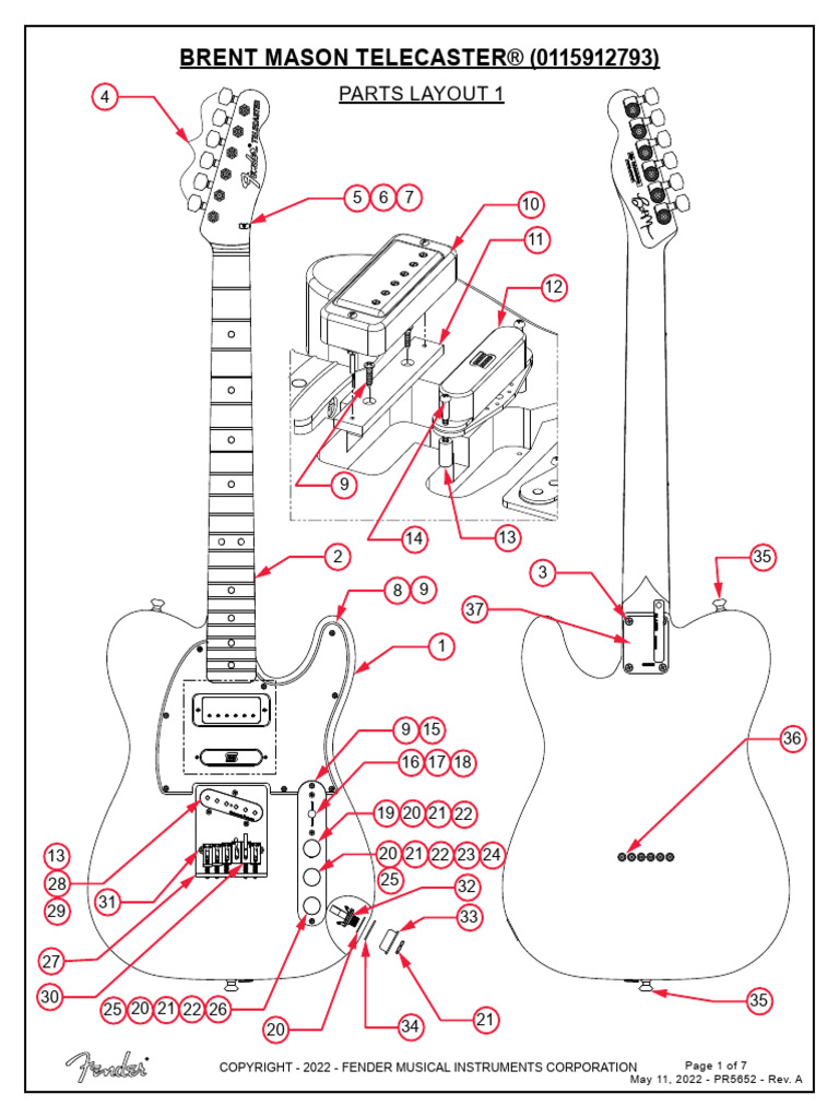 SM 0115912793 Brent Mason Tele | PDF | Guitar Family Instruments ...