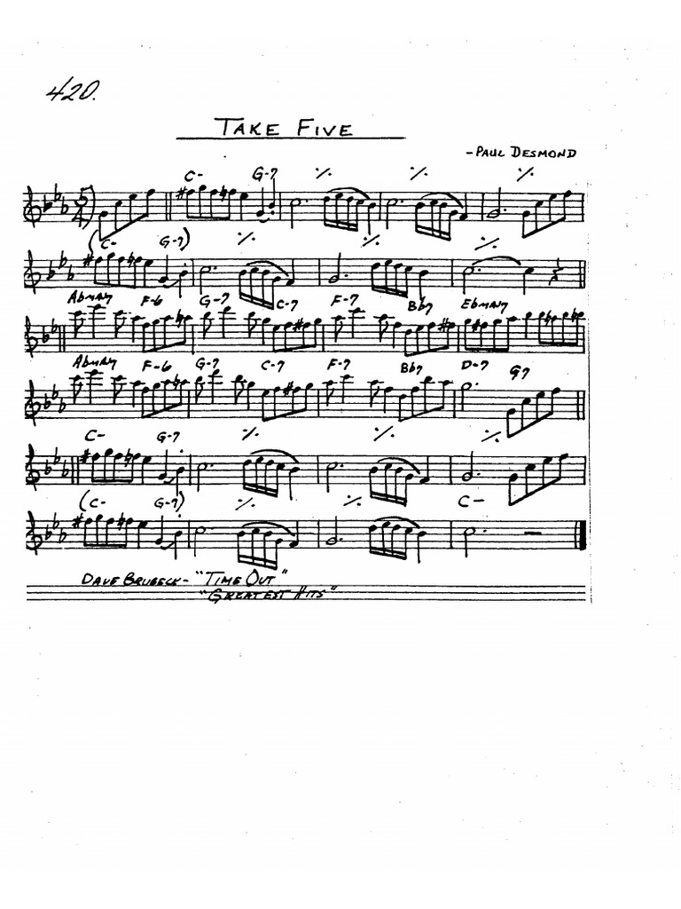 Take Five Eb | PDF