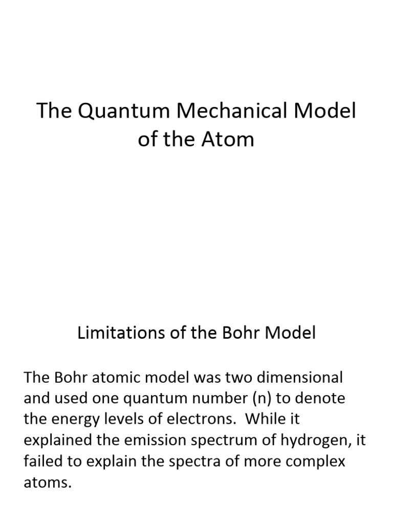 Quantum Mechanical Model of Atom | PDF | Atomic Orbital | Quantum Mechanics