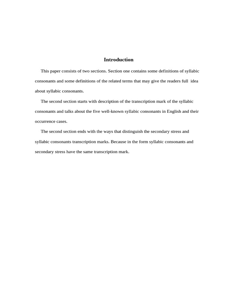 Syllabic Consonants Details | PDF | Syllable | Consonant
