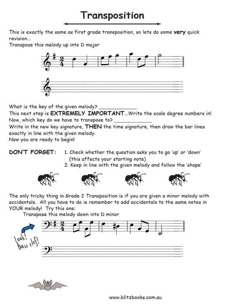 T2 Transposition Optimised | PDF | Notation | Musical Notation