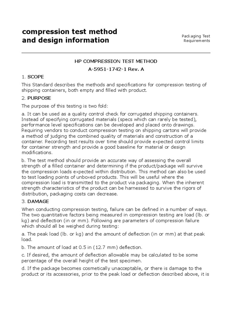 Packaging Test Requirement | PDF | Strength Of Materials | Amplitude