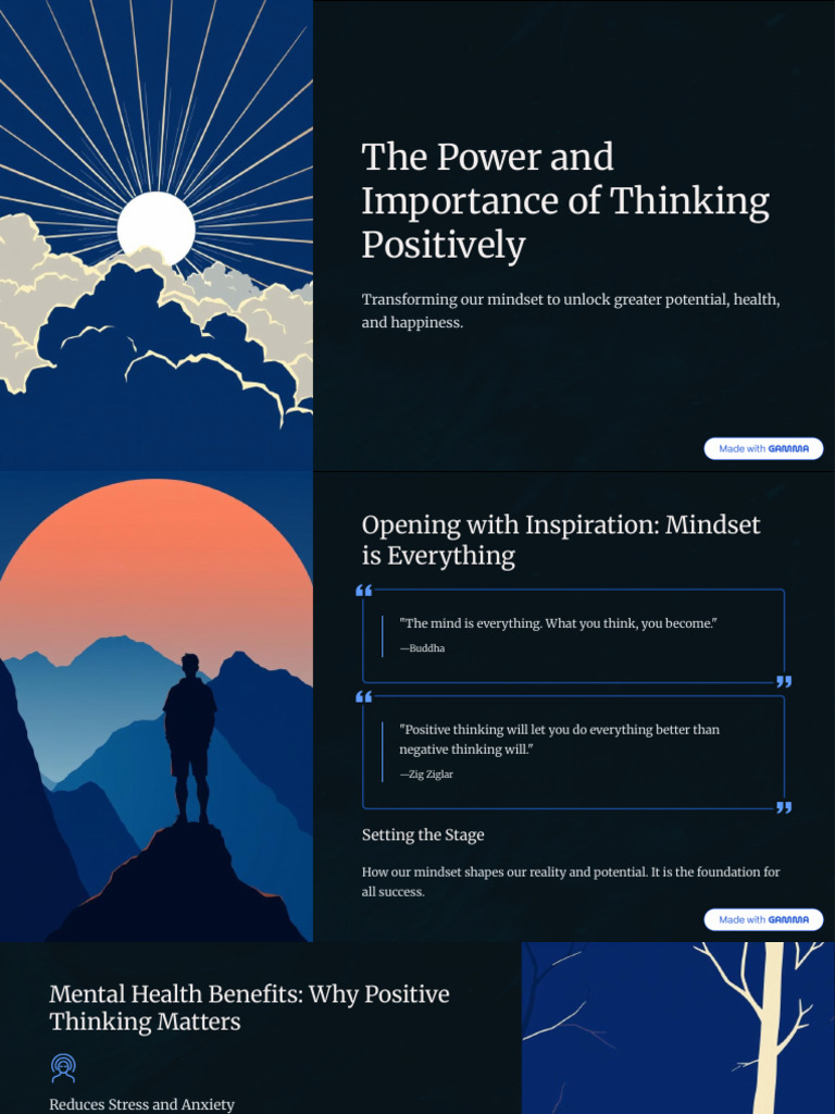 The Power and Importance of Thinking Positively by Walid | PDF