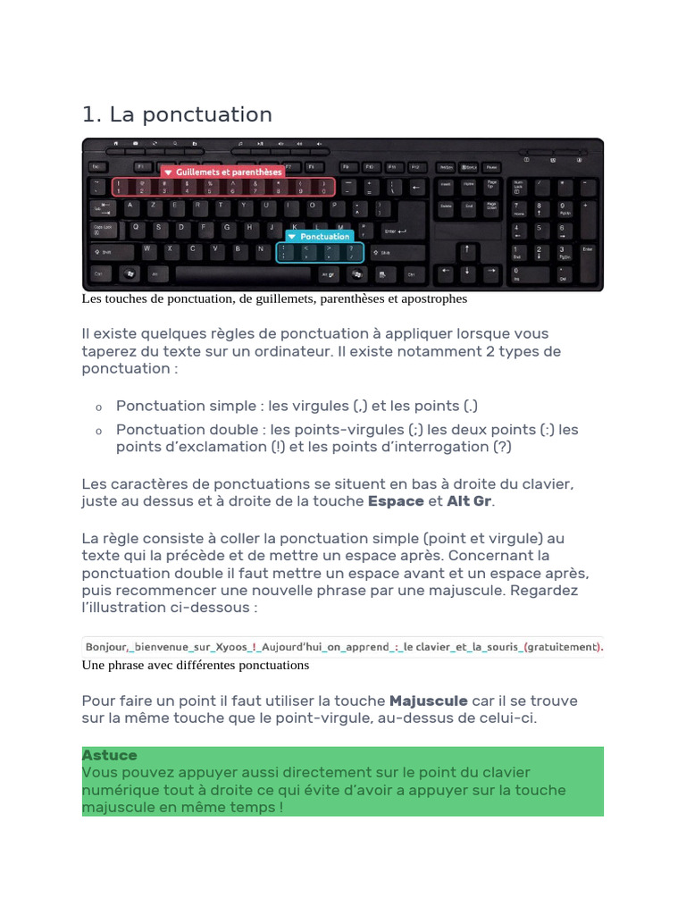 Apprendre À Taper Sur Un Clavier Suite - Partie 3 | PDF | Guillemet ...
