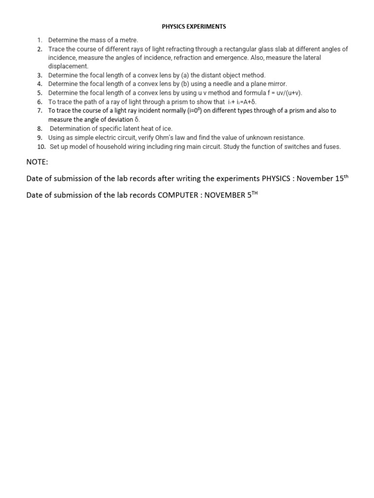 Phy Lab | PDF