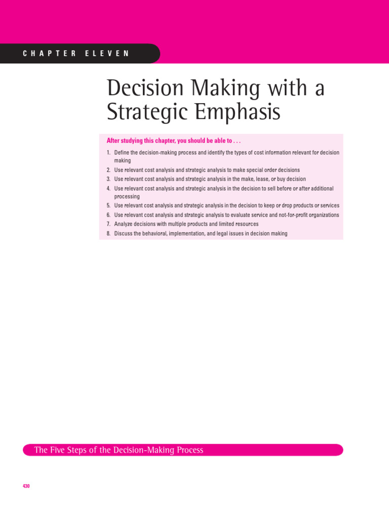 TM 10. Decision-Making With Emphasis Strategic | PDF | Depreciation ...