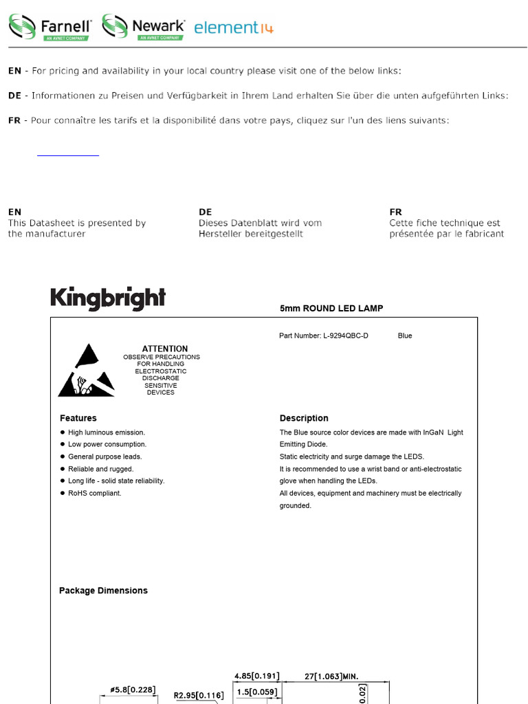 1519875 | PDF | Light Emitting Diode | Electrical Engineering