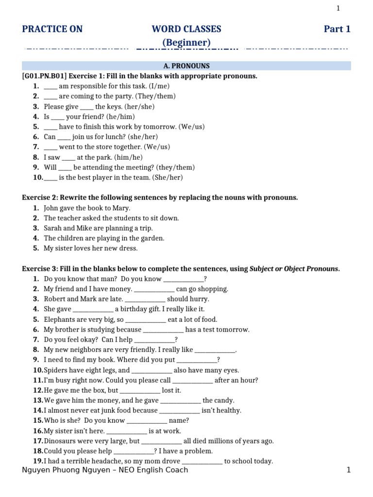 (Let's Ace Your Grammar) Topic: Word Classes | PDF | Adverb | Linguistics