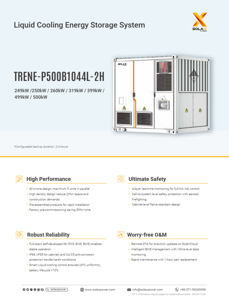 Solax Trene p500b1044l Datasheet en v1.0 20251215 | PDF | Electric ...