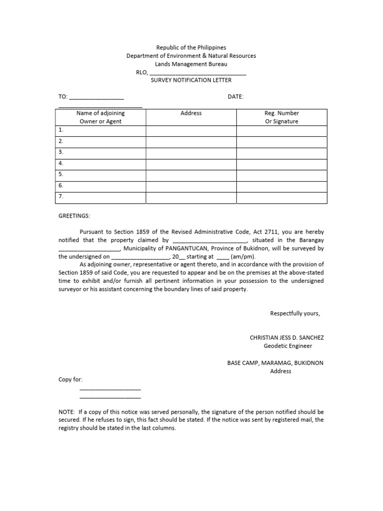 Notification Letter | PDF