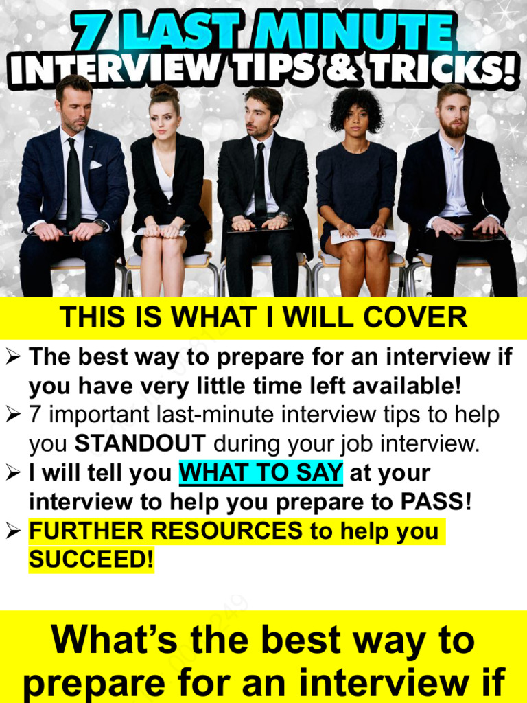7+Last-minute+Interview+Tips Tracked 2 | PDF | Cognition