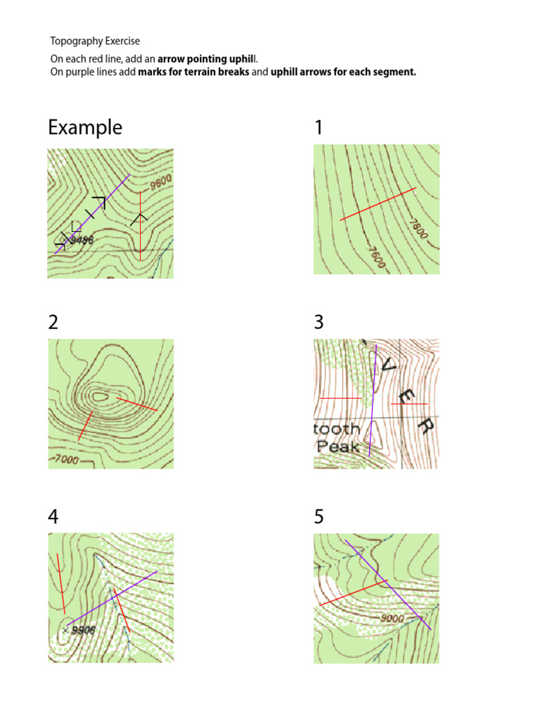 Topography Exercise | PDF