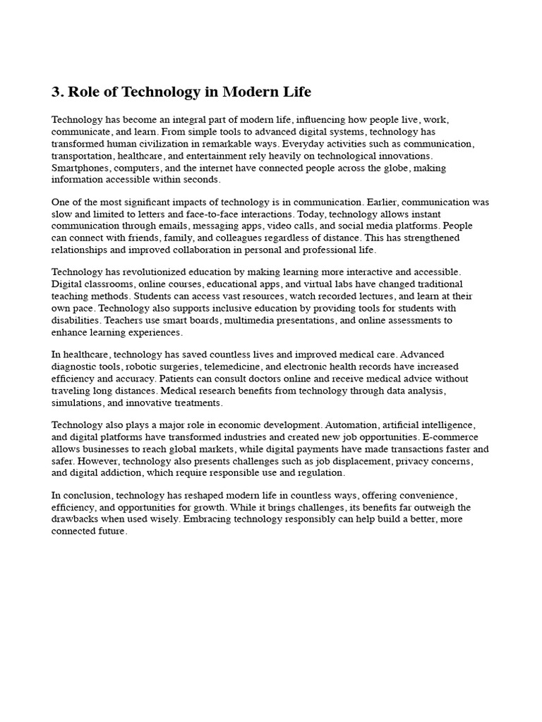Modern Life Technology | PDF | Educational Technology | Computing