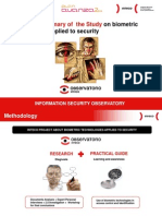 Executive Summary of The Study On Biometric Technologies Applied To Security