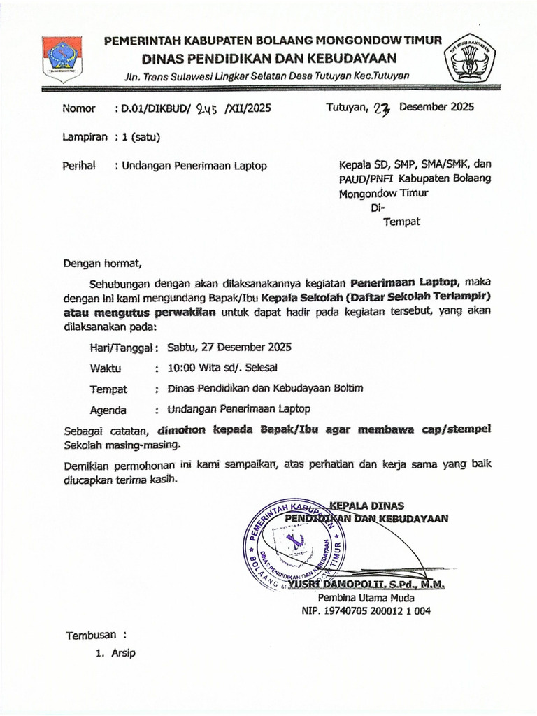 Undangan Laptop | PDF