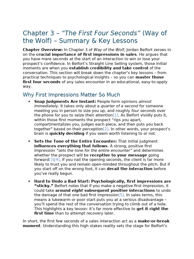 Chapter 3 – _“the First Four Seconds”_ (Way of the Wolf) – Summary ...