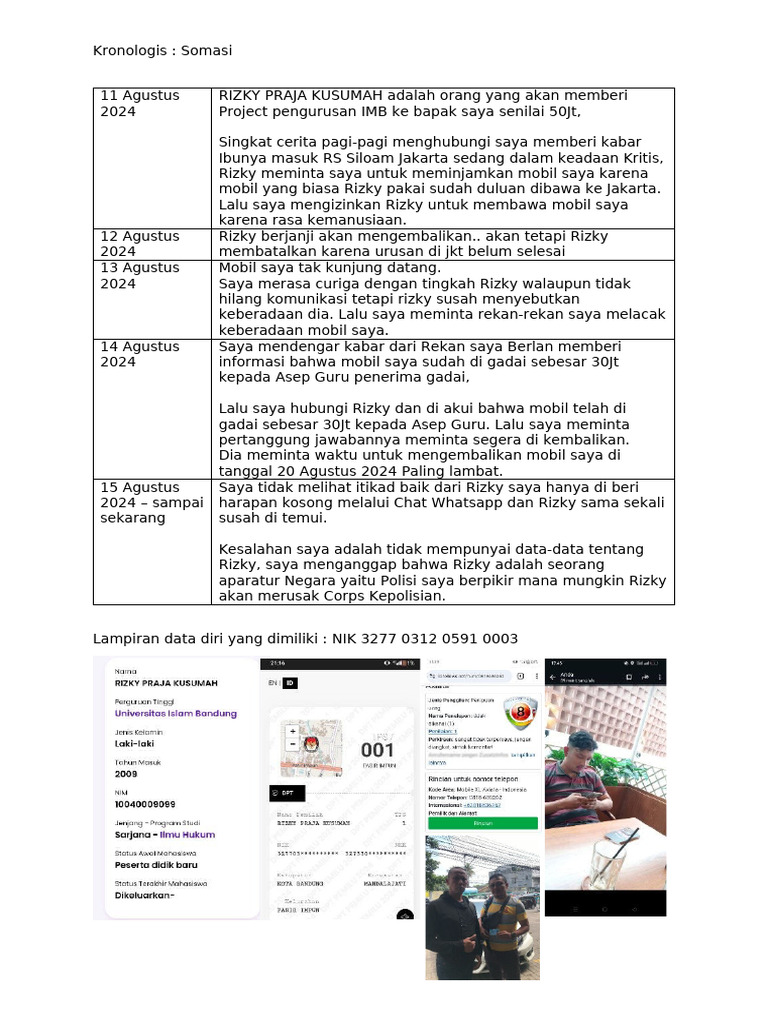 Kronologis Somasi | PDF