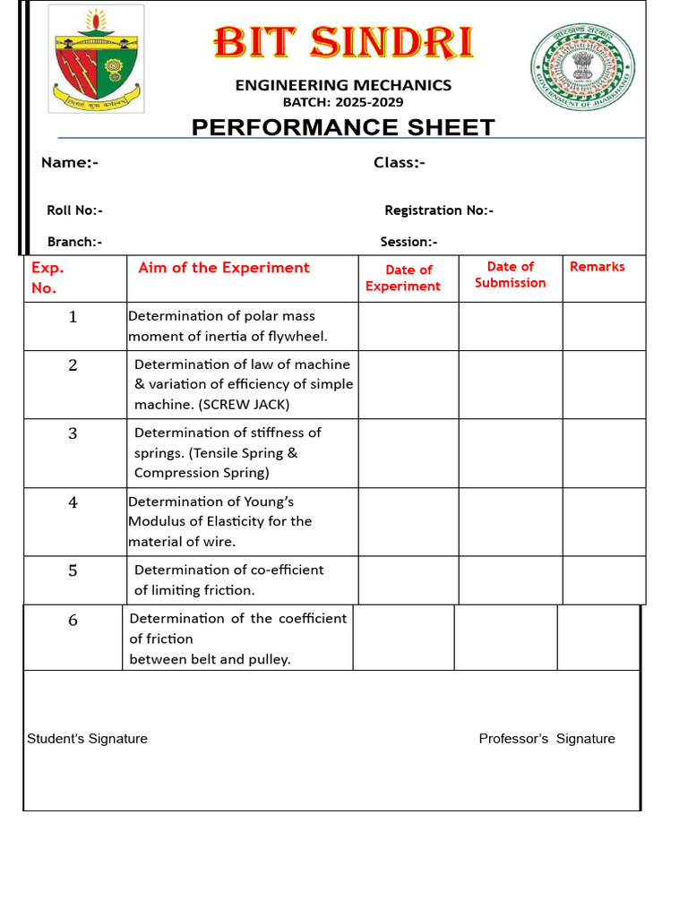 Mechanics Front Page | PDF