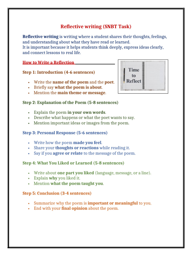 Reflective Writing | PDF