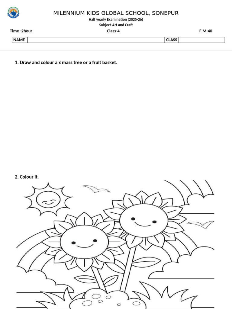 ART & CRAFT Class 1 | PDF