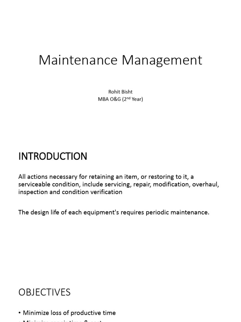 Maintenancemanagement 161022030050 | PDF | Mechanical Engineering ...