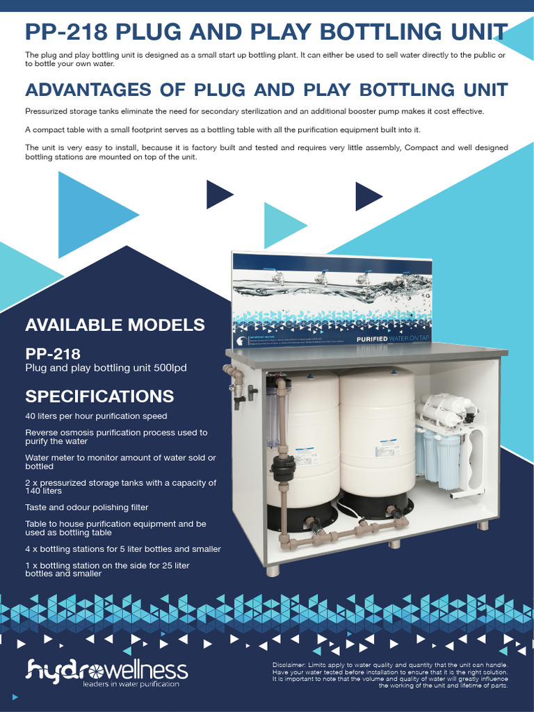 Pp-218 Plug and Play Bottling Unit | PDF