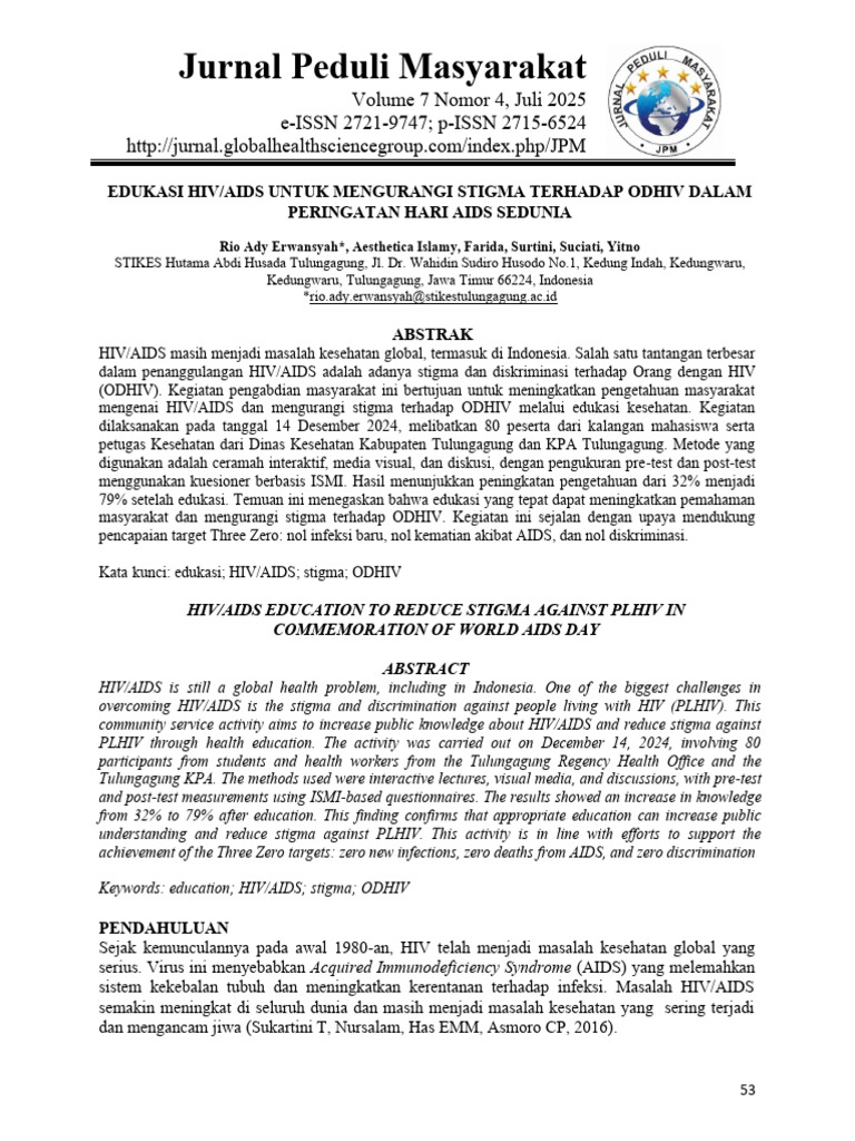 Jurnal Peduli Masyarakat: Volume 7 Nomor 4, Juli 2025 e-ISSN 2721-9747 ...