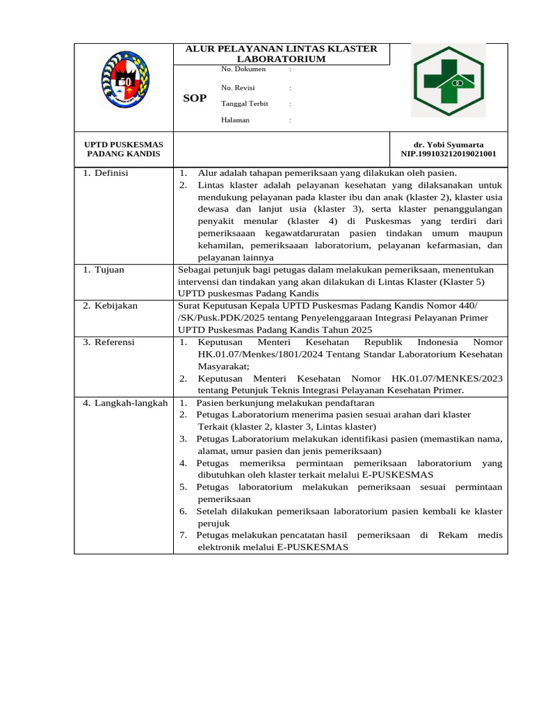 Sop Alur Pelayanan Labor | PDF