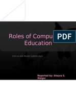 Roles of Computer in Education