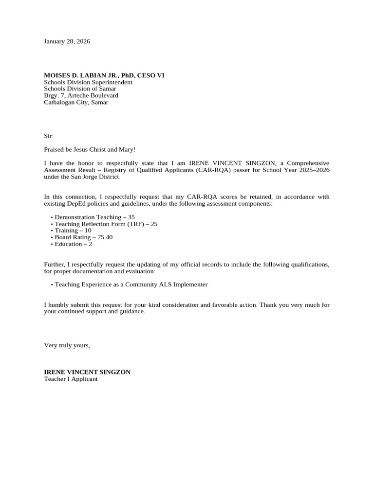 Request Retention CAR-RQA A4 (1) | PDF