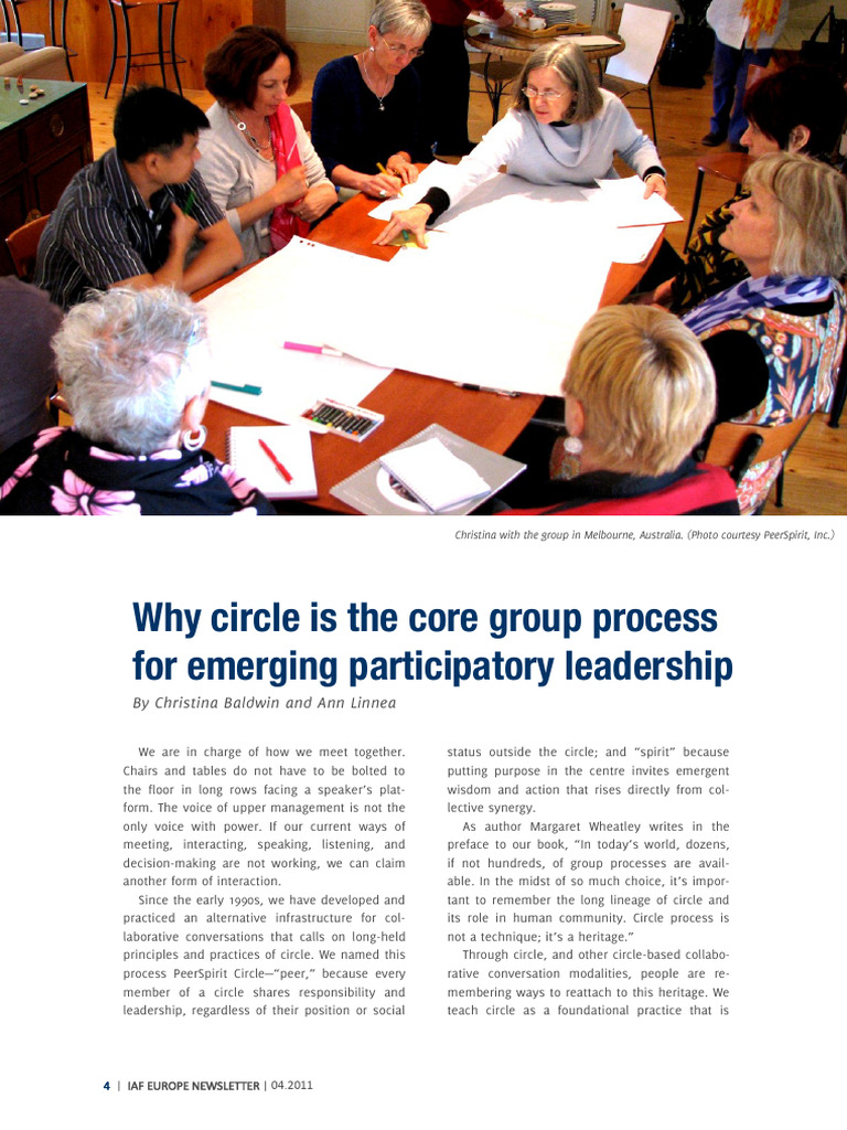Why Circle Is A Core Group Process in Participatory Leadership | PDF