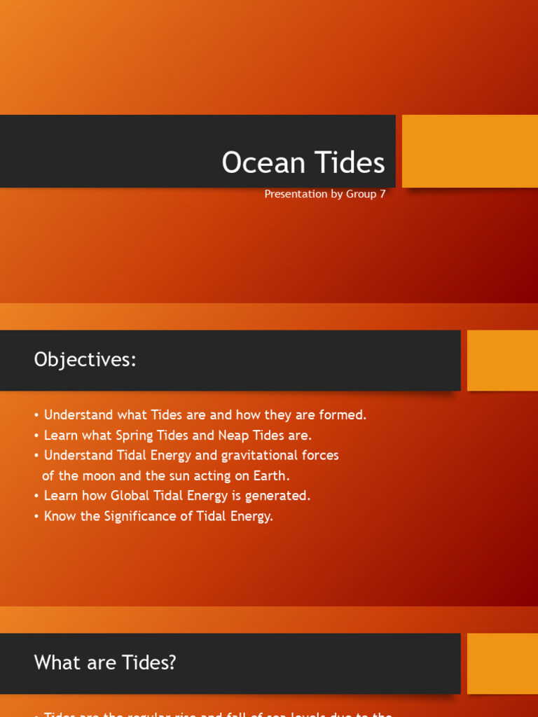 Ocean Tides Presentation.pdf | PDF | Tide | Moon
