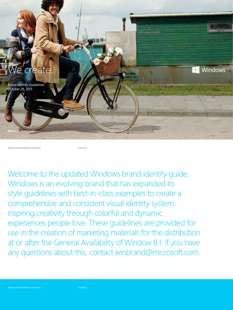 10.2013 MS Visual Guidelines | PDF | Brand | Windows 8.1