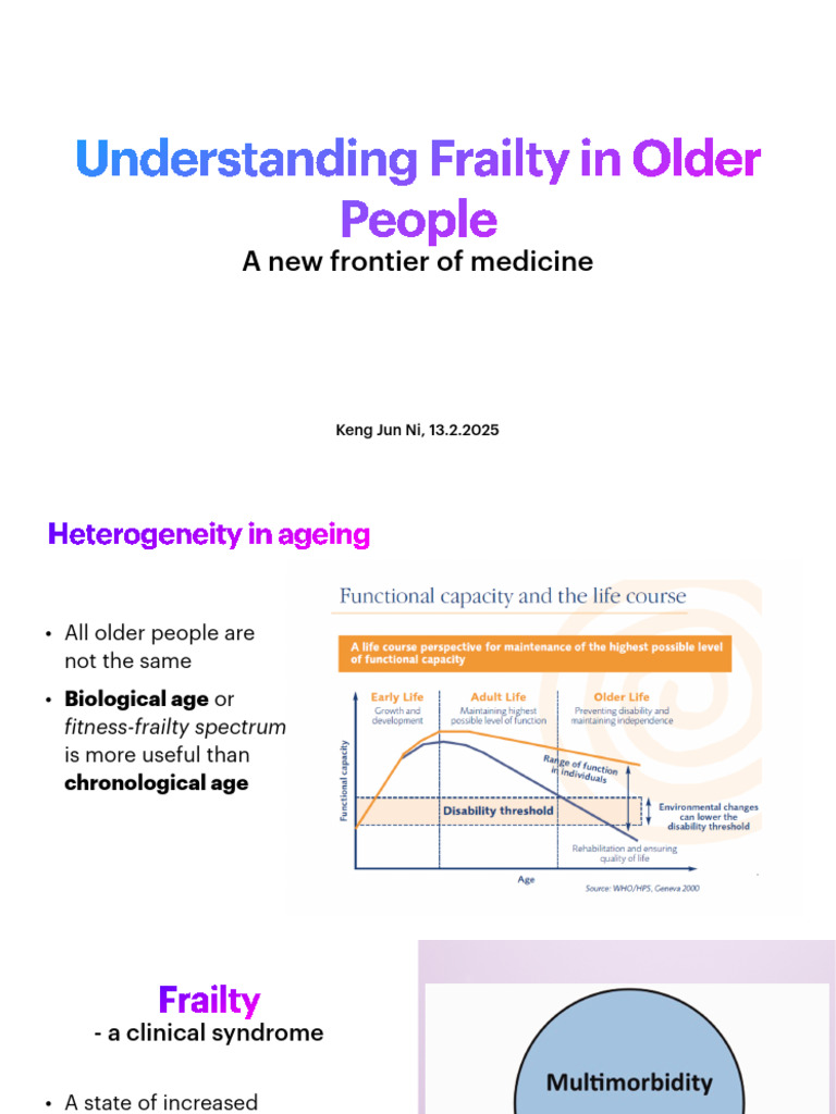 Frailty PPT For Students | PDF | Old Age | Diseases And Disorders
