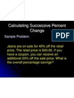 Calculating Successive Percent Change: Sample Problem