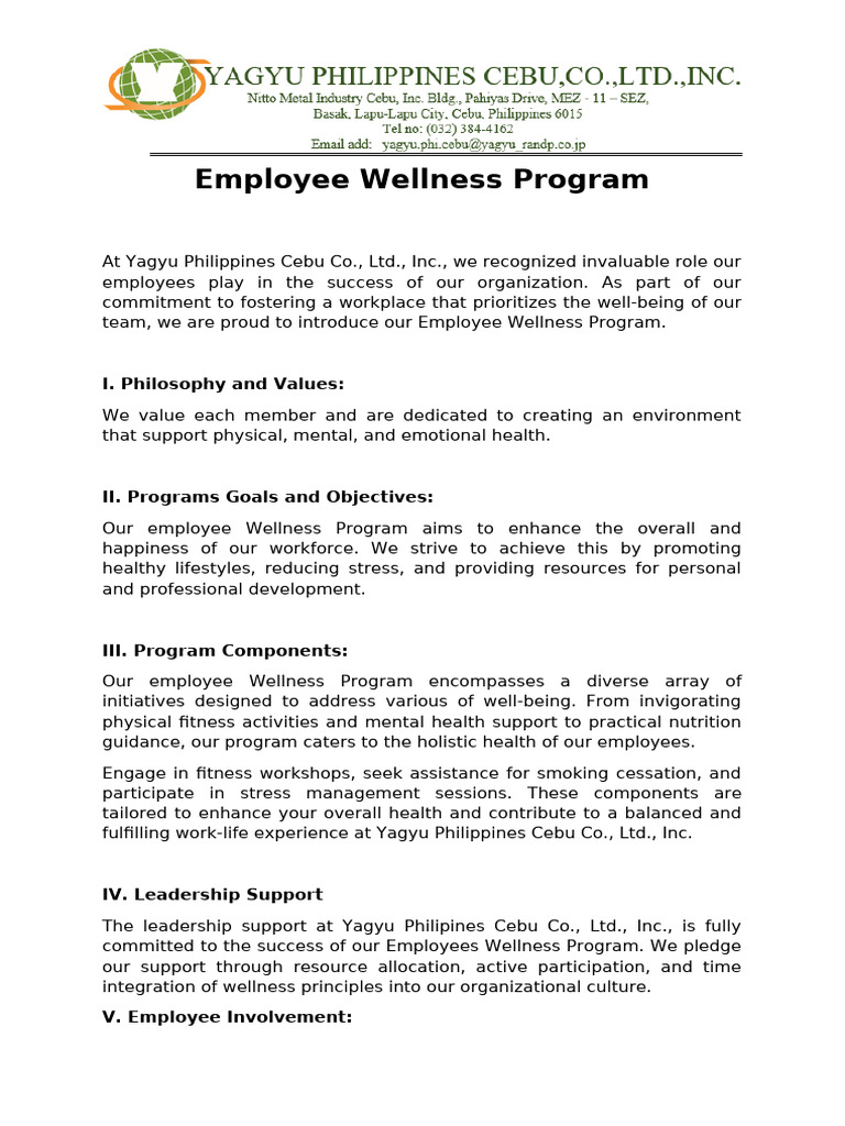 PROGRAM ON HEALTHY LIFESTYLE | PDF | Well Being | Leadership