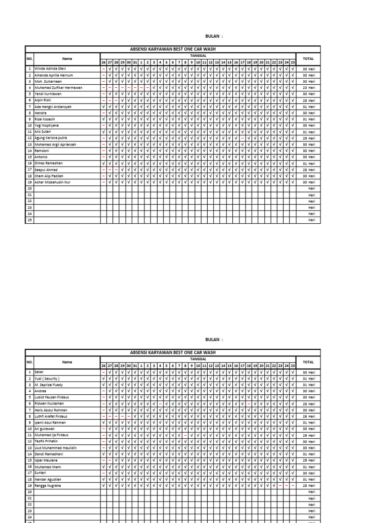 File Absensi | PDF