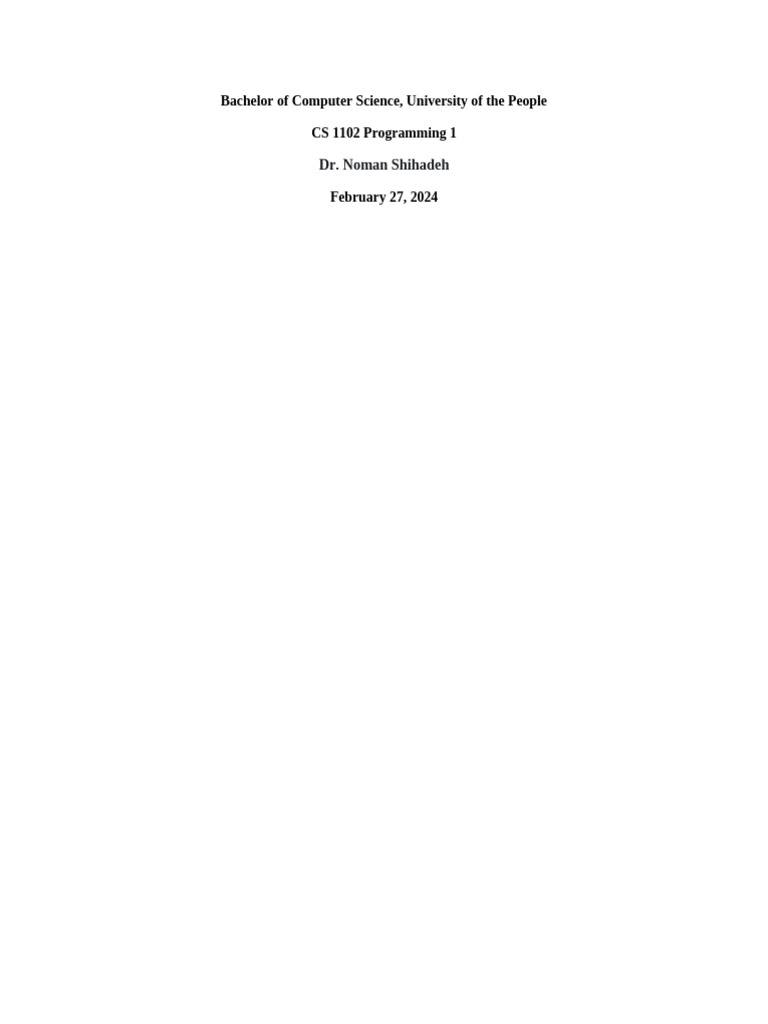 Programming Unit 4 Assign | PDF