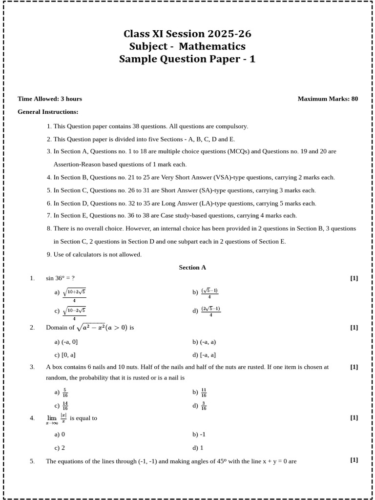 Class 11 Sample 1 | PDF | Elementary Geometry | Euclidean Geometry