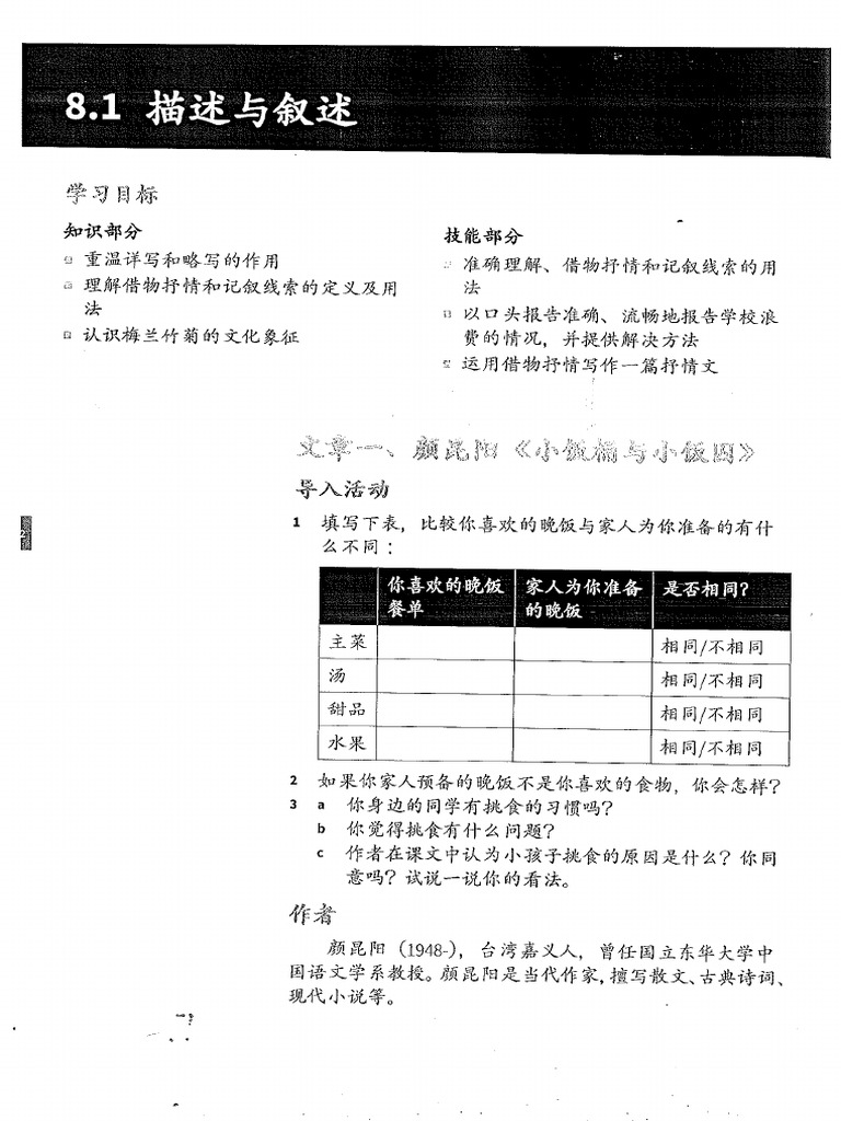 IGCSE First Language Chap 8.1 | PDF