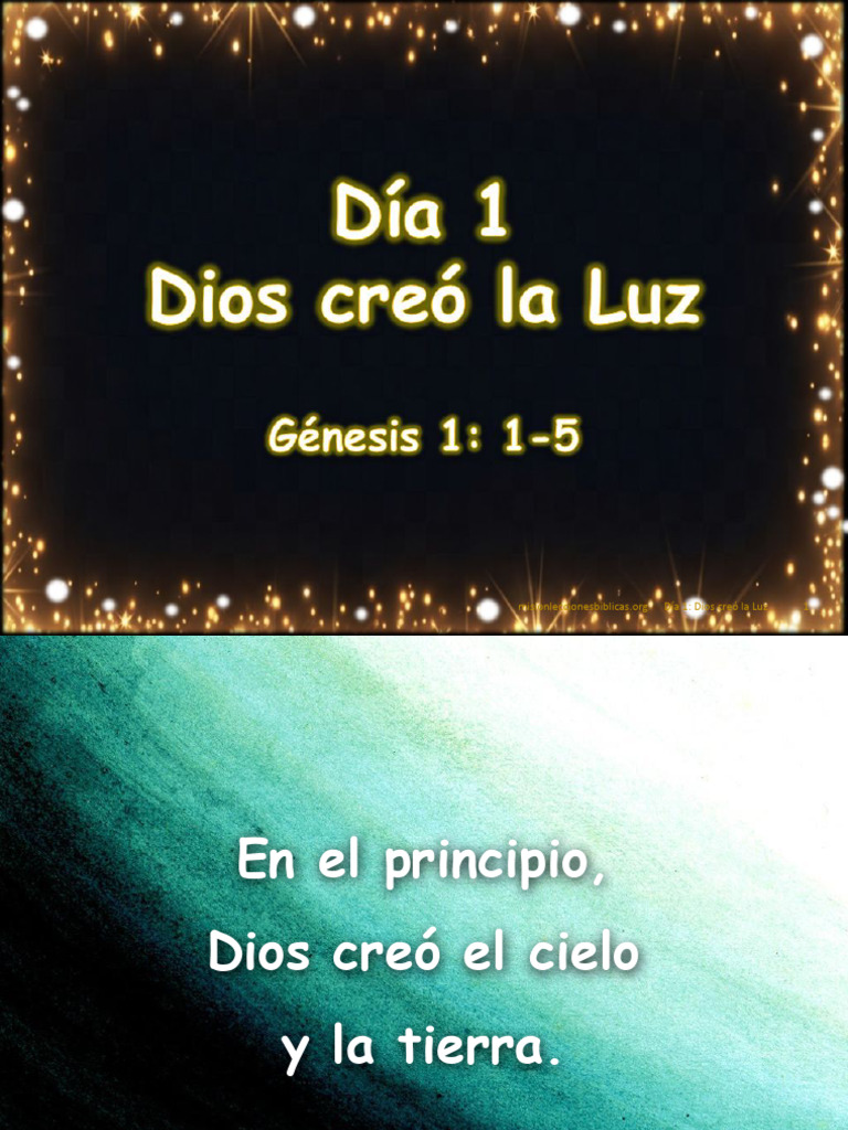 01.01 Dia 1 Dios Creo La Luz ES Mary | PDF | Dios | eucaristía
