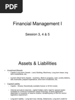 Financial Management I: Session 3, 4 & 5